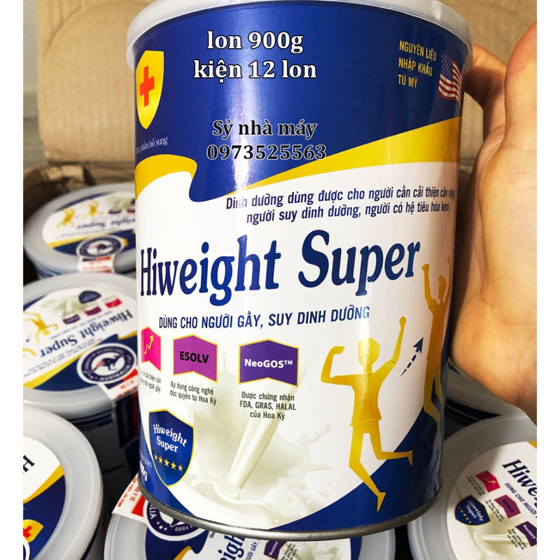 Sữa tăng cân Hiweight 900g, Sữa tăng cân cho người gầy và cho trẻ từ 6 tuổi, Giúp ăn ngon ngủ ngon lên cân tự nhiên