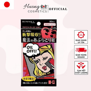 Giấy thấm dầu kiểm soát dầu nhờn ngừa mụn rimmel london oil nhật bản 90 tờ
