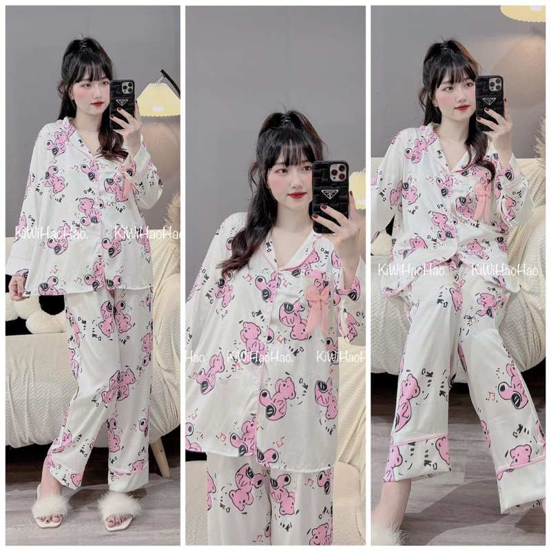 BỘ BẦU-BỘ SAU SINH-LỤA MANGO DÀI PIZAMA HÌNH-8 màu