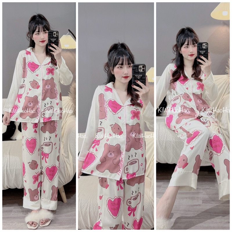 BỘ BẦU-BỘ SAU SINH-LỤA MANGO DÀI PIZAMA HÌNH-8 màu