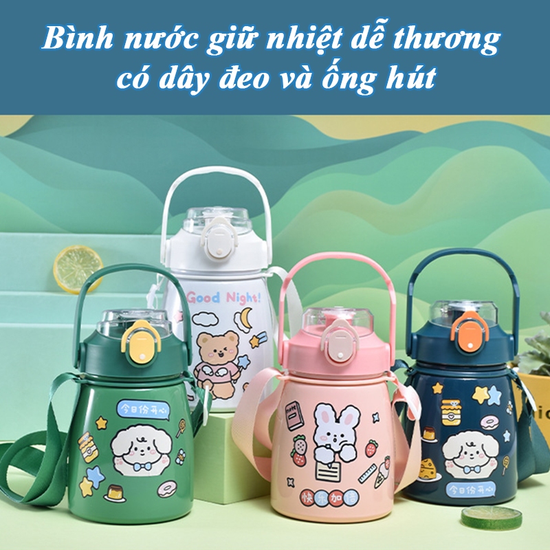 Bình giữ nhiệt Ulike tặng kèm sticker dán 2D dung tích 800ml inox 304 xịn