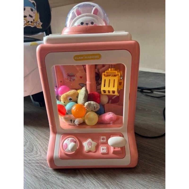 Máy gắp thú bông cho bé size to có đèn và nhạc kèm 10 bóng 10 gấu bông, đồ chơi gắp thú