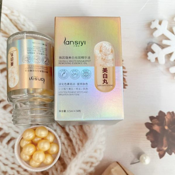 Viên Bôi Tinh Chất LANSIYI Mờ Nám Tàn Nhang, Thâm Mụn, Trẻ Hóa Trắng Da (Hộp 30 Viên x0,5ml)