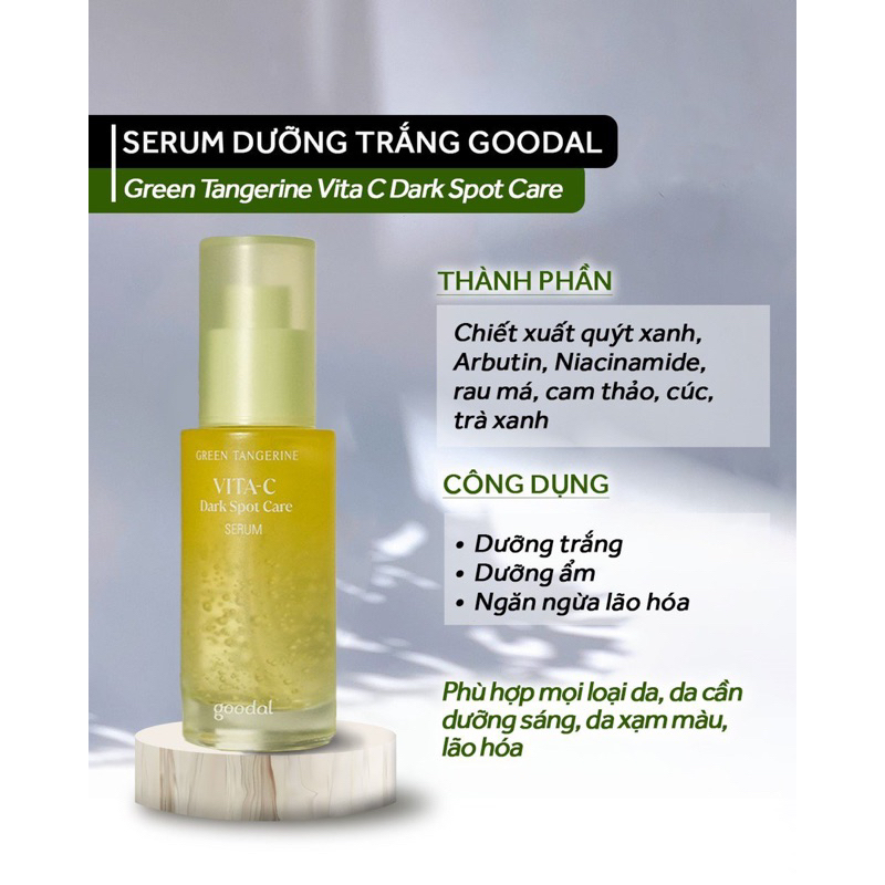 Tinh Chất Sáng Da, Mờ Đốm Nâu Goodal Green Tangerine Vita C Dark Spot Care Serum