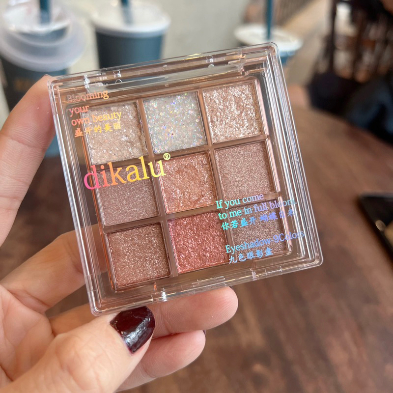 Bảng mắt Dikalu Màu #No.13 gồm 9 ô nhũ lấp lánh