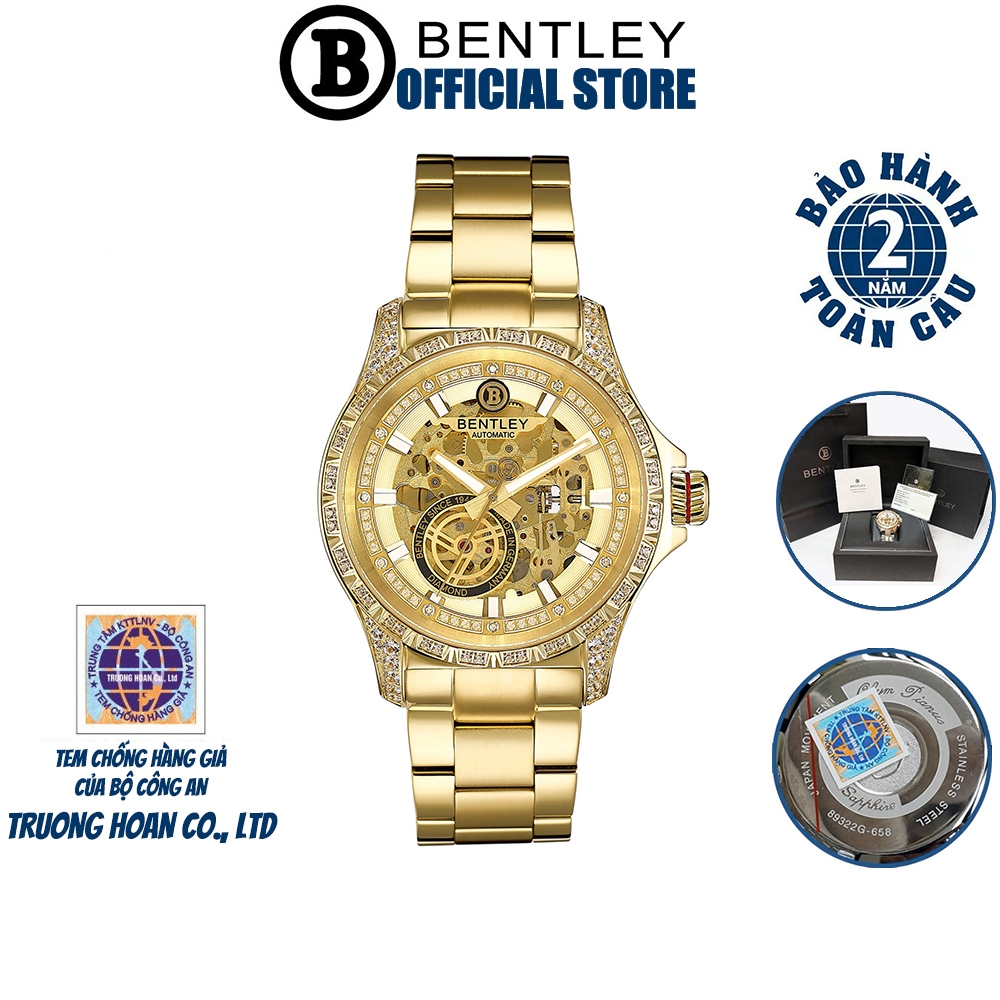 Đồng hồ nam dây kim loại Bentley BL2080-152 BL2080-152MKKI