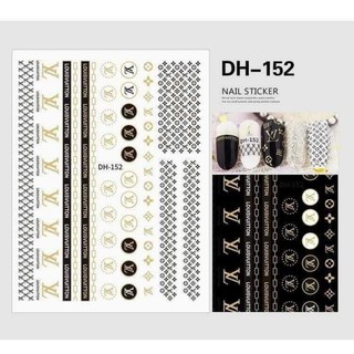 Sticker thương hiệu LV dán móng/ Sticker thương hiệu dán móng LV/ Sticker thương hiệu LV mã DH152/ sticker thương hiệu