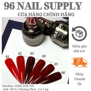Sơn Gel Đỏ MXBON - Set Sơn Đỏ Mxbon Chuẩn Màu KHông Pha [ Có Lẻ ]