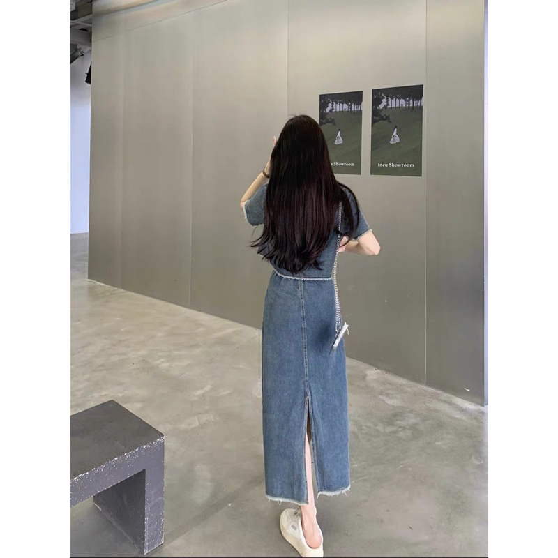 Set Áo Váy Bò Sang Chảnh Cho Các Nàng Đi Chơi, Dạo Phố