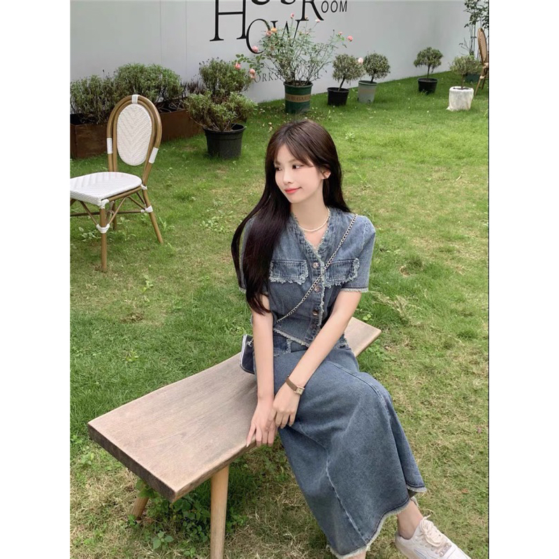 Set Áo Váy Bò Sang Chảnh Cho Các Nàng Đi Chơi, Dạo Phố