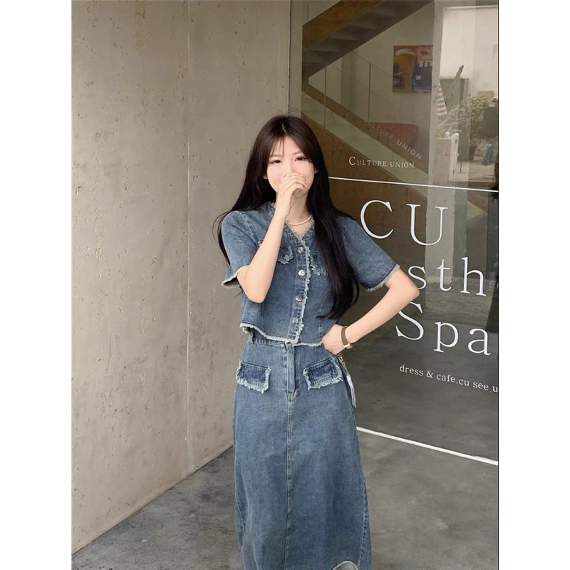 Set Áo Váy Bò Sang Chảnh Cho Các Nàng Đi Chơi, Dạo Phố