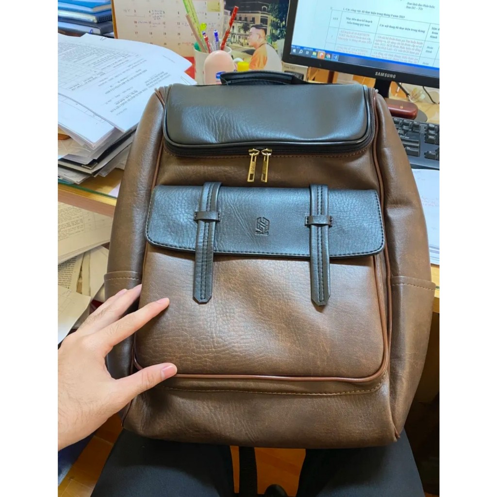 Balo da cỡ lớn chống sốc 5 mặt, balo đựng laptop 15,6 inch