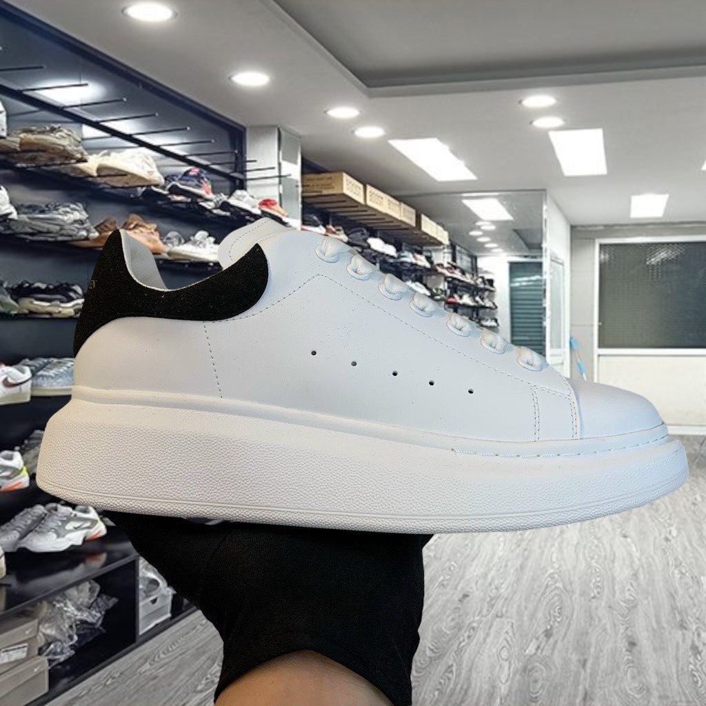 Giày Sneaker MCQ Trắng Gót Đen Nam Nữ, Giày thể thao thời trang Hàng cao cấp Full Box + Bill - Yabi_Boutique