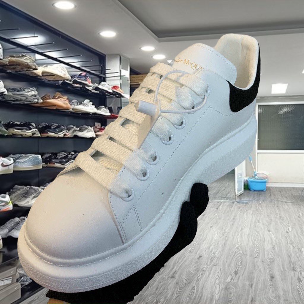 Giày Sneaker MCQ Trắng Gót Đen Nam Nữ, Giày thể thao thời trang Hàng cao cấp Full Box + Bill - Yabi_Boutique