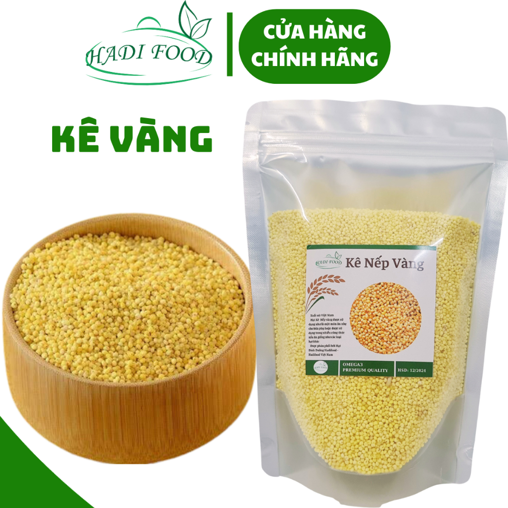 500g Hạt Kê nếp vàng HADIFOOD, Kê nếp vàng Nghệ An