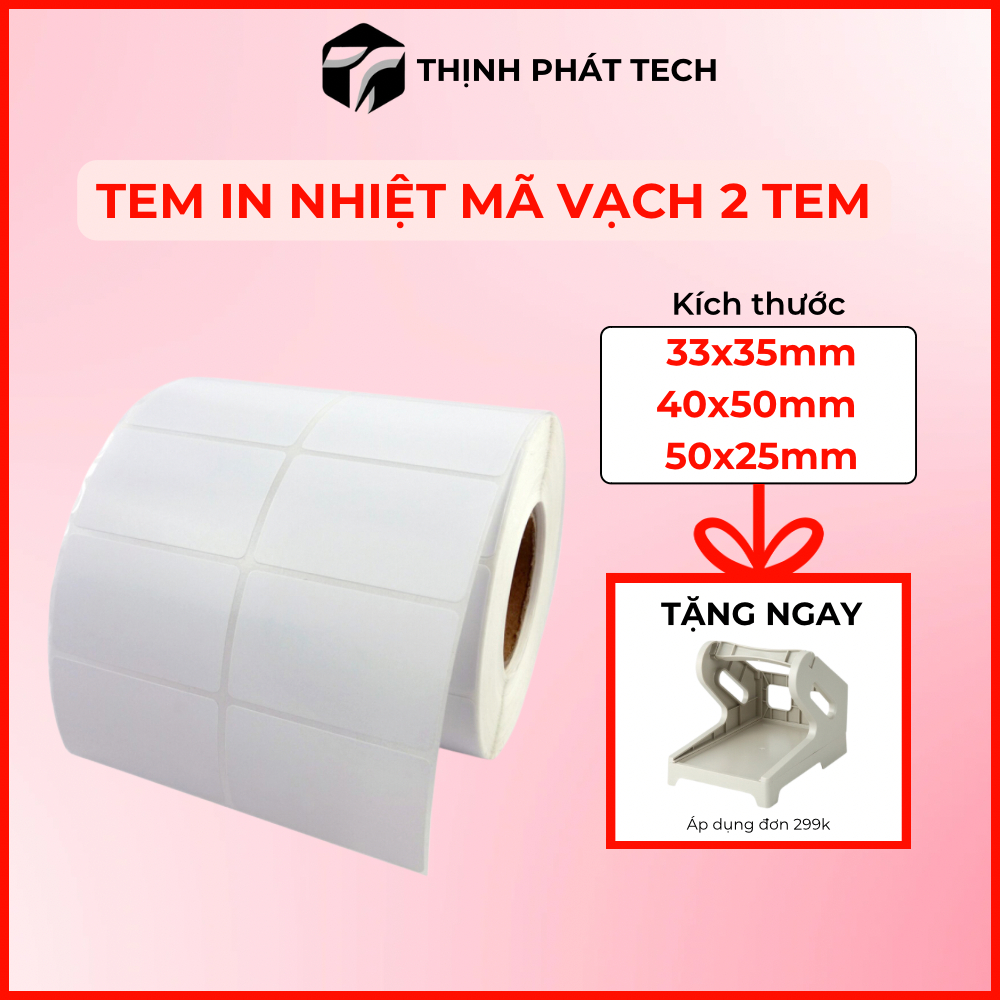 Giấy in nhiệt Thịnh Phát Tech kích thước 33x35/40x50/50x25 in tem nhãn kỹ thuật số in dán trà sữa chắc chắn