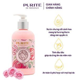 Bộ sữa dưỡng thể purité cấp ẩm 3 mùi sữa ong chúa, hoa anh đào, hoa hồng giá sỉ 250ml