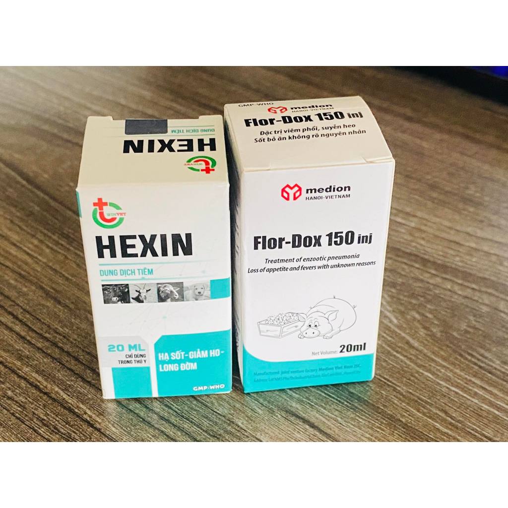 Cặp tiêm viêm phổi Flodox + Hexin