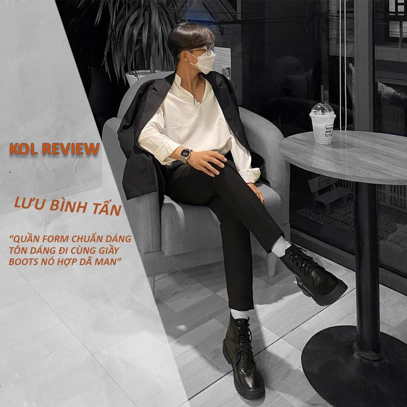 Quần âu nam ống côn  vải lụa hàn co giãn,quần tây nam không nhăn không xù loại Premium thời trang