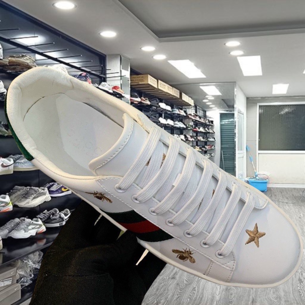 Giày Thể Thao Gucci Ace Embroidered 'Bees and Stars'. Giày Gucci Ong Sao Nhập Trung fulll bill box 1.1- YabiBoutique