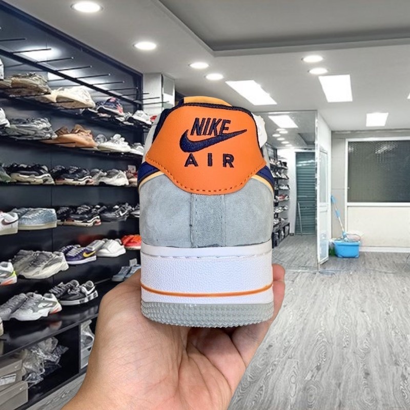 Giày thể thao Air Force 1 Xám gót cam, AF1 Gót Cam phản quang Bản S.C Full Box+Phụ Kiện - YaBi_Boutique
