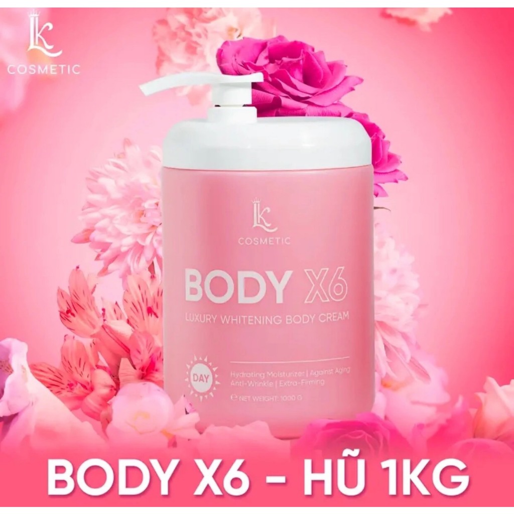 Kem body x6 linh kol-Chính hãng size to,hũ 1000g dưỡng trắng chuyên sâu,cấp ẩm cho da hiệu quả