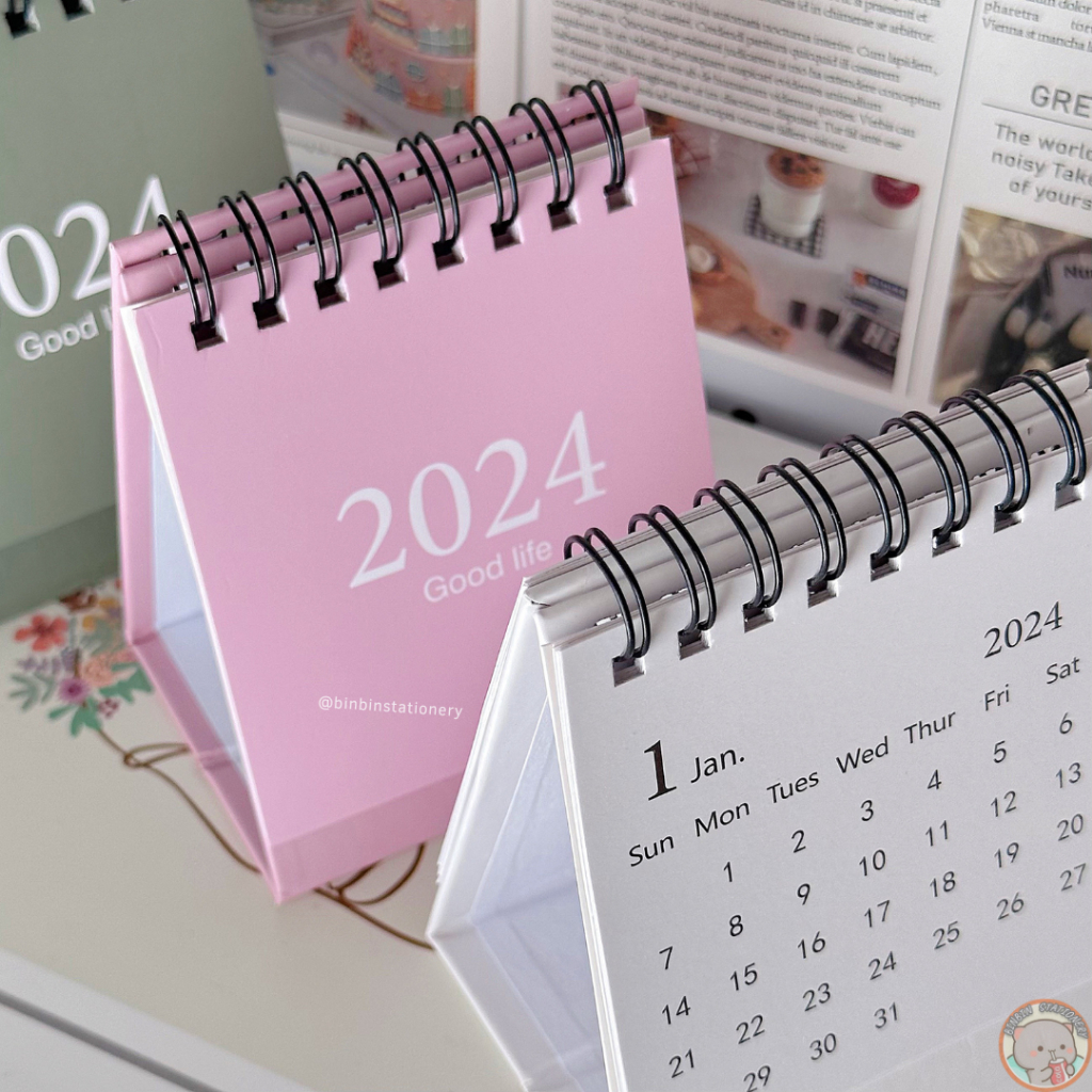 Lịch để bàn Minimalist phong cách tối giản, size mini, có thể gấp gọn màu morandi, trang trí bàn học CL12014