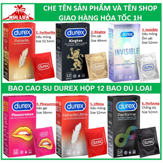 Bao cao su Durex Pleasuremax, Performa, Invisible, Fertherlite, Kingtex, Fertherlite Ultima