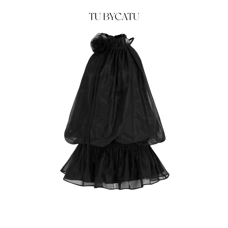 TUBYCATU | Áo Lily (Không kèm quần) chất liệu vải organza đính hoa màu Nude / Beige/ White/ Black