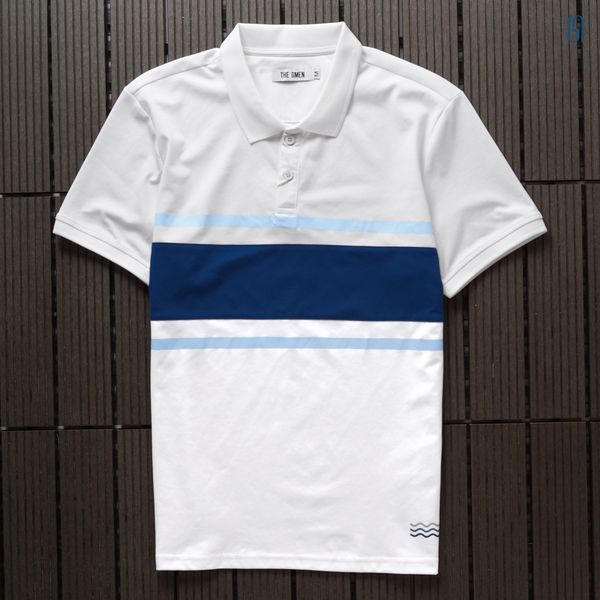 Áo Polo nam trẻ trung Pio Polo Shirt thiết kế phối màu, 100% cotton, chuẩn form GM THE GMEN ELEGANT EST 2017