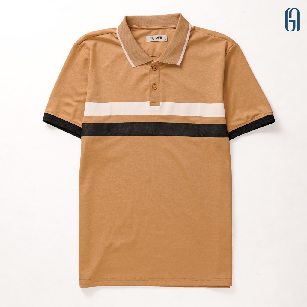 Áo polo phối GRIT POLO SHIRT vải cotton liquid mềm mát, form Slimfit - THE GMEN ELEGANT EST 2017