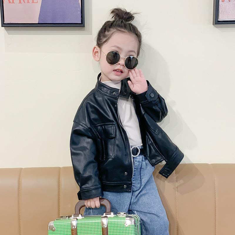 Áo Khoác Da Phong Cách Thời Trang Cá Tính 2023 Dành Cho Bé Trai Và Bé Gái