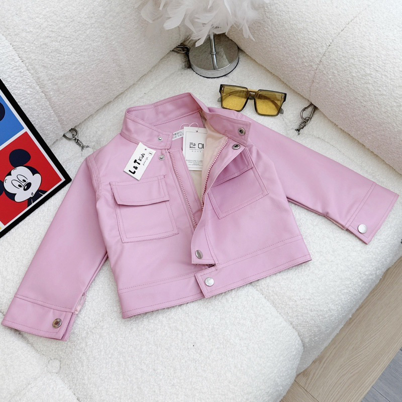 Áo Khoác Da Phong Cách Thời Trang Cá Tính 2023 Dành Cho Bé Trai Và Bé Gái