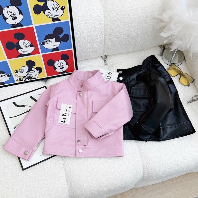 Áo Khoác Da Phong Cách Thời Trang Cá Tính 2023 Dành Cho Bé Trai Và Bé Gái