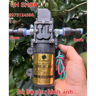 Bơm 12V - máy bơm phun sương (bơm tăng áp mini 12v + chuyển ống 8mm)