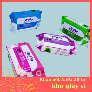 khăn giấy ướt Anpa Bỏ Túi 20 Tờ Không Mùi an toàn cho bé