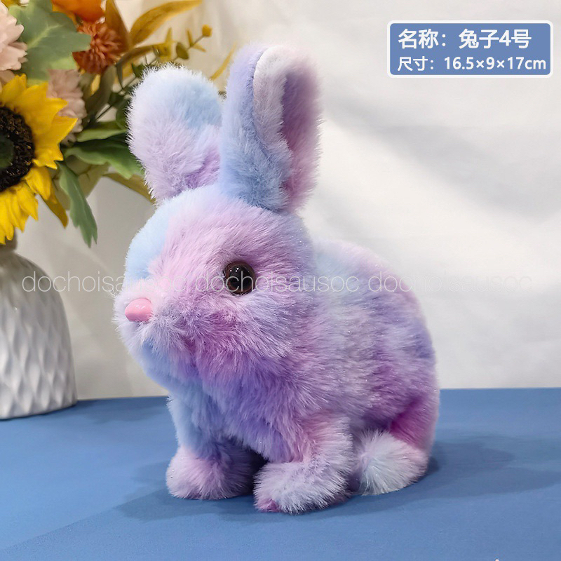 Con thú bông chó đốm, thỏ chạy pin biết đi, vẫy đuôi, biết kêu bibi cực Cute