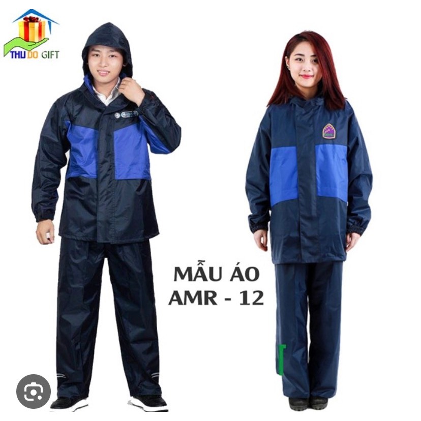 Áo Mưa Bộ Cao Cấp Thành Nam,Bộ Quần Áo Mưa Nam Nữ 2 Lớp Vải Dù Chống Mưa-Lạnh Siêu Bền,Size Từ 48-80kg-HÀNG CÔNG TY