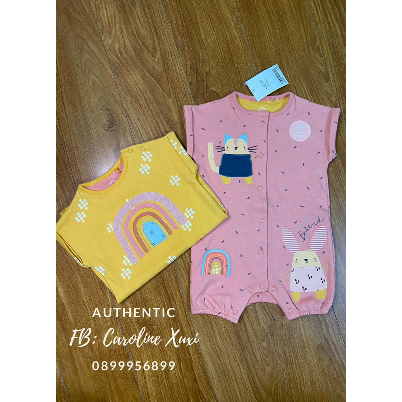 Set Romper 2 bộ dành cho bé gái size 3/6m săn sale