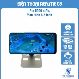 Điện thoại realme c3 - điện thoại chính hãng việt thi mobile 6789 thiết kế sang trọng pin 5000 mah, màn hình 6,5 inch