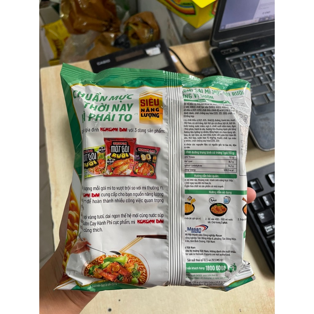 Combo 10 gói mì kokomi đại to gấp rưỡi 113g