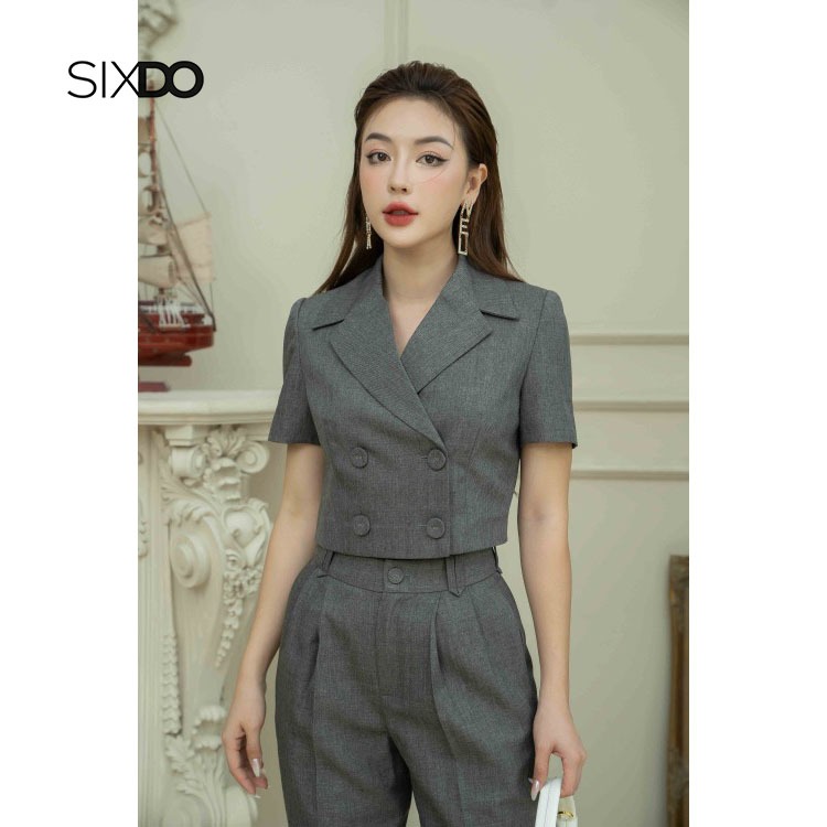 Quần baggy nữ công sở SIXDO (Gray Brown Raw Pants)