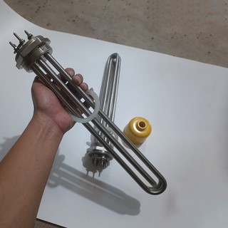 Điện trở củ ren phi 59 công suất 12kw điện áp 380V dùng cho nồi hơi, đun nước sôi, đun dầu chất liệu inox 304 hàng tốt.