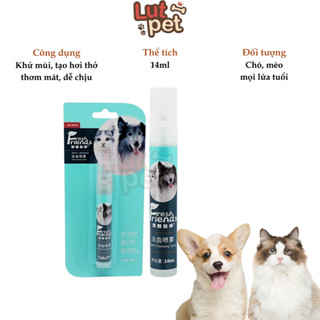  Xịt thơm miệng - diệt khuẩn cho chó mèo Fresh Friend - chống hôi miệng chó mèo - LUTPET 