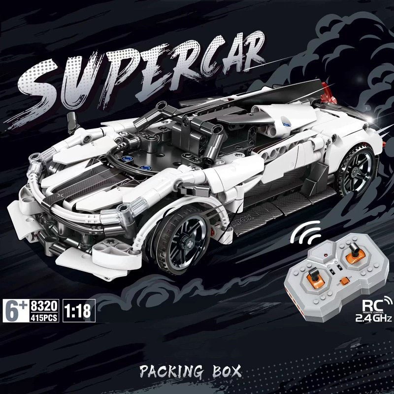 Đồ Chơi Lắp Ráp Xếp Hình Mô Hình Siêu Xe Lamborghini,Ferrari,Bugatti Điều Khiển Từ Xa RC Tỉ Lệ 1:18 No.8320 Với 400+PCS