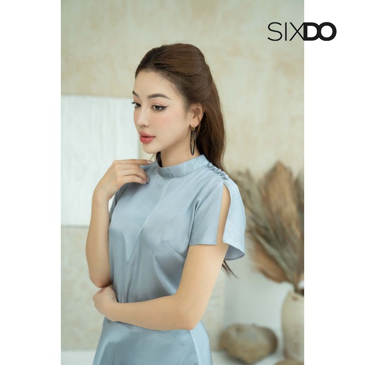 Áo sơ mi lụa vai ngọc SIXDO (Silk Top)