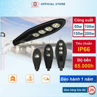 Đèn đường led chiếc lá siêu sáng công suất 50w, 100w, 150w, 200w chiếu sáng đường phố haledco bảo hành 1 năm - hlss7
