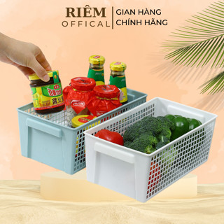 Rổ Đựng Đồ Đựng Đồ Ăn Mỹ Phẩm Đựng Đồ Nhà Vệ Sinh Bàn Làm Việc Tủ Lạnh Có Tay Cầm Đa Năng Tiện Lợi RIEM