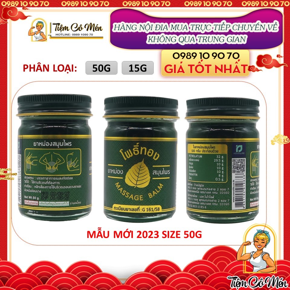 [Hàng Chuẩn Thái] Dầu cù là lá bồ đề Thái Lan Đủ Size 15gr - 50gr - Hương thơm đặc trưng rất dễ chịu