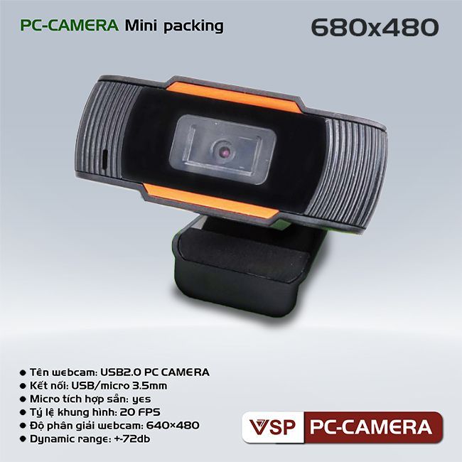 WEBCAM tích hợp mic HD PC-CAMERA - 480PX-720PX  Hàng chính hãng Full Box
